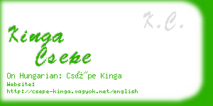 kinga csepe business card